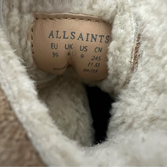 Allsaints Wanda Shearling Bootie in Sand Brown - Picture 8 of 8